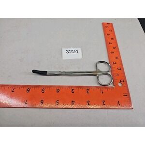 Dental surgical straight lightly curved up scissors, unused S.S Pakistan 5.5"